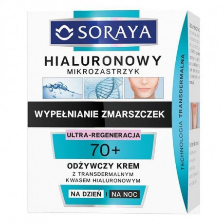 Soraya Hialuronowy Mikrozastrzyk - odbudowujący krem na dzień i na noc 70+, poj. 50 ml