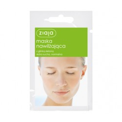 Moisturizing mask with green clay, capacity 7 ml.