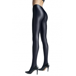 Black Brilliant Wet Look Glossy Opaque Tights by Gatta