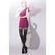 Mock Over-the-Knee Cat Tights - GIRL-UP CAT