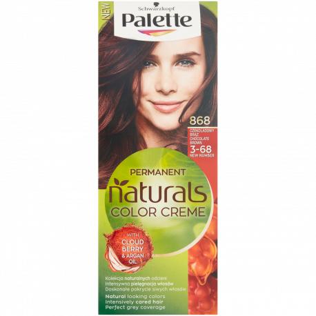 Palette Permanent Natural Colors Creme hair dye, 868 Chocolate Brown