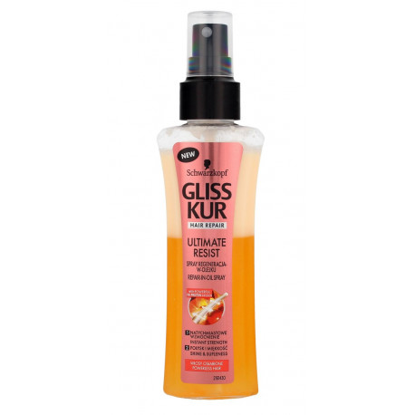 Gliss Kur Ultimate Resist - spray dwufazowy regeneracja w olejku do włosów osłabionych, poj. 100 ml