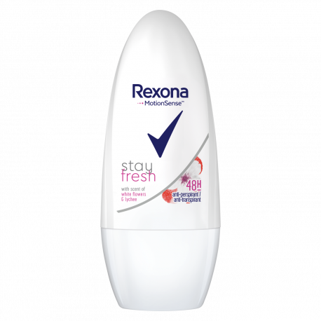 Rexona Stay fresh - White flowers & lychee, women's anti-perspirant roll-on, 50 ml