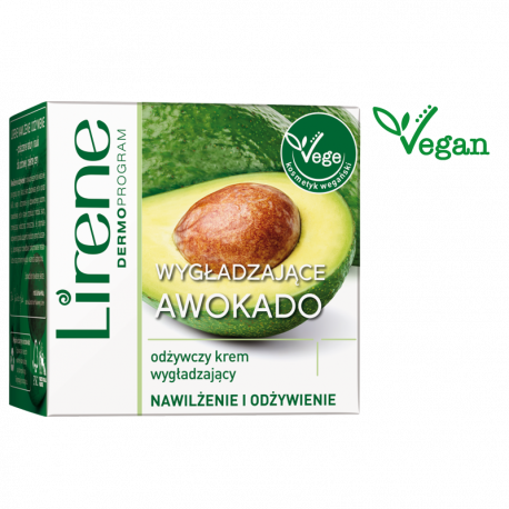 Lirene Nawilżenie i Odżywienie - Wygładzające Awokado, odżywczy krem wygładzający na dzień i na noc, poj. 50 ml