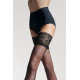 Sheer Thigh High Stockings with Extra-Wide Lace Tops - Michelle 03