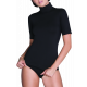 Seamless Short Sleeve Mock Turtleneck