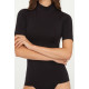 Seamless Short Sleeve Mock Turtleneck