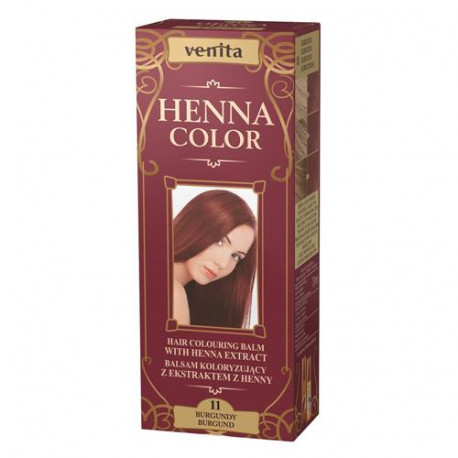 Venita Henna Color - balsam koloryzujący z ekstraktem z henny, nr. 11 - Burgund, poj. 75ml