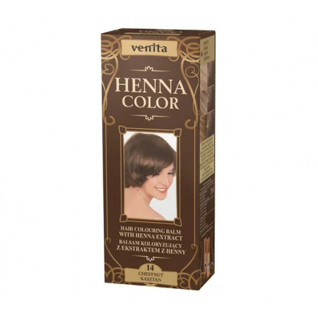 Venita Henna Color - coloring balm with henna extract, no. 14 - Chestnut, capacity 75ml