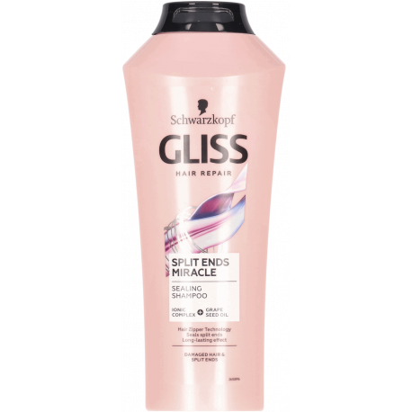 Gliss Hair Repair - Split Ends Miracle Shampoo with Ionic Complex and Grapeseed Oil, Volume 400 ml