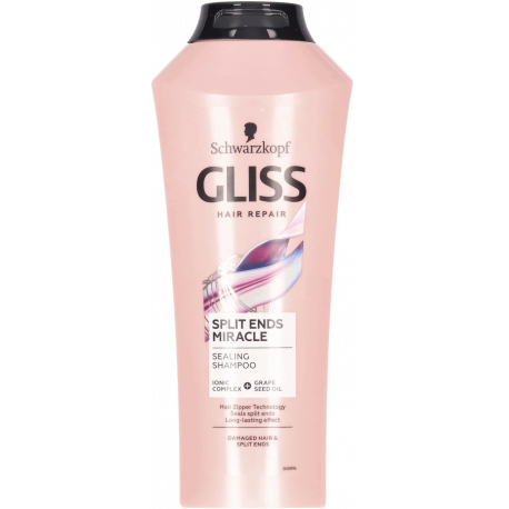 Gliss Hair Repair - Split Ends Miracle, szampon z kompleksem jonowym i olejem z pestek winogron, poj. 400 ml
