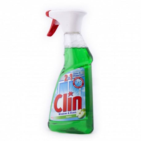 Clin Windows & Glass 2-in-1 Window Cleaner, APPLE, 500 ml capacity