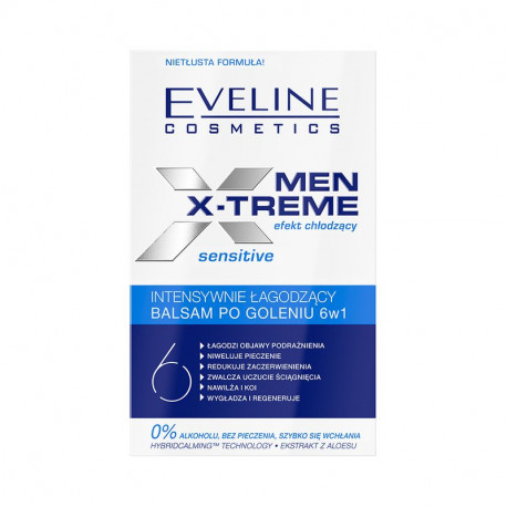 Eveline Men X-Treme - intensywnie łagodzący balsam po goleniu SENSITIVE 6w1, poj. 100 ml