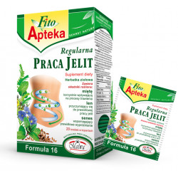 Regularna PRACA JELIT Formuła 16 - herbatka ziołowa, suplement diety, 20 saszetek x 2g