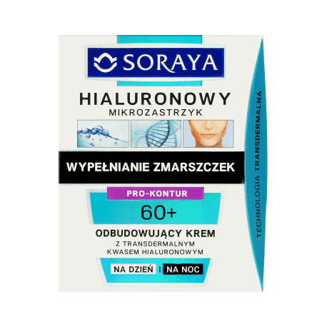 Hialuronowy mikrozastrzyk - odbudowujący krem na dzień i na noc 60+, poj. 50 ml.