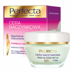 Perfecta Cera Naczynkowa – krem na dzień SPF20, nawilżenie i odżywienie, poj. 50 ml