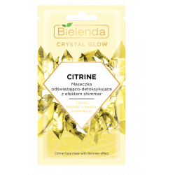 Bielenda CRYSTAL GLOW CITRINE - refreshing and detoxifying mask with shimmer effect, net weight: 8 g