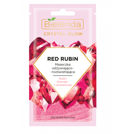 Bielenda CRYSTAL GLOW RED RUBIN - maseczka odżywiająco-rozświetlająca, masa netto: 8 g