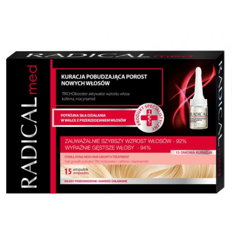 Radical Med - treatment stimulating new hair growth, go. 15 ampoules x 5 ml