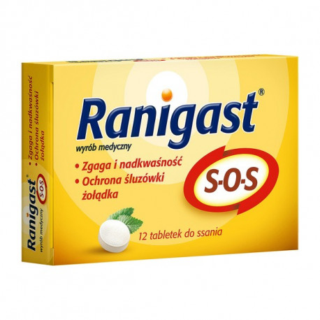 Ranigast S-O-S, tabletki do ssania, 12 szt.