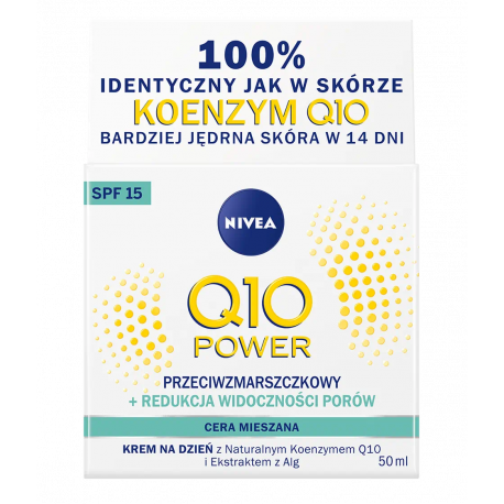 Nivea Q10 Power anti-wrinkle day moisturizer for combination skin, SPF 15, 50 ml