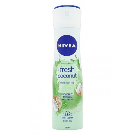 Nivea Fresh Coconut - antyperspirant w sprayu dla kobiet z 48h ochroną, poj. 150 ml