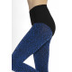 Opaque Microfiber Tights with Graphic Pattern - Sassi 07 -classic blue