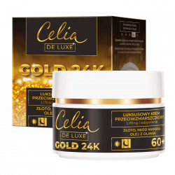Celia Gold 24K - luksusowy krem przeciwzmarszczkowy na dzień i na noc, lifting i odżywienie, 60+, poj. 50 ml