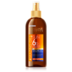 Eveline Sun Amazing Oils - olejek ochronny do opalania w sprayu z filtrem SPF 6, poj. 150 ml