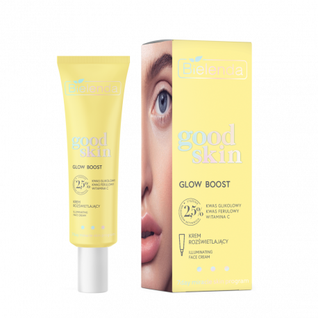 Bielenda GOOD SKIN - GLOW BOOST - krem rozświetlający - kwas glikolowy, witamina C, kwas ferulowy, poj. 50 m l