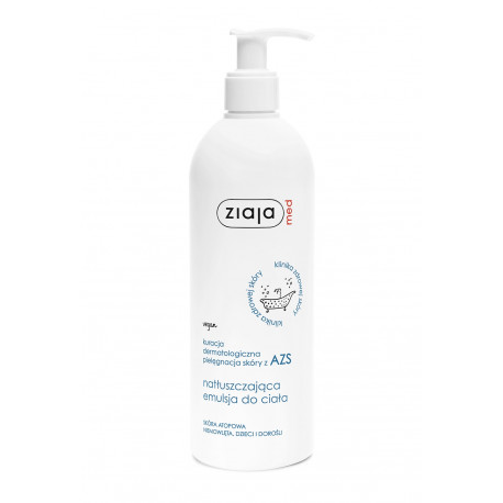 Ziaja Med - Dermatological Treatment Care for skin with AD, lubricating body emulsion, 400 ml capacity