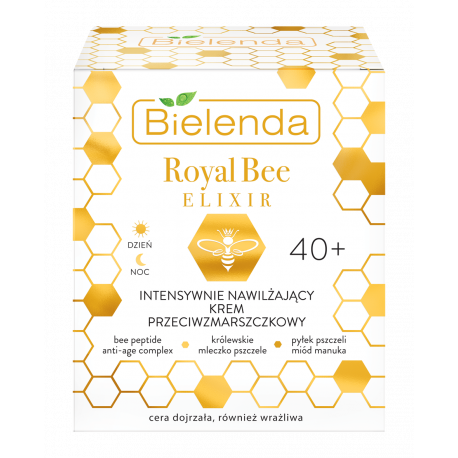 Bielenda ROYAL BEE ELIXIR - intensywnie nawilżający krem przeciwzmarszczkowy 40+ DZIEŃ/ NOC, poj. 50 ml