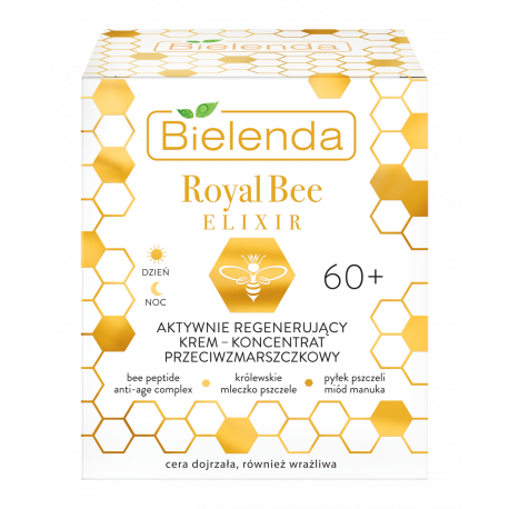 Bielenda Royal Bee Elixir - actively regenerating cream - anti-wrinkle concentrate 60+ DAY/ NIGHT, volume 50 ml