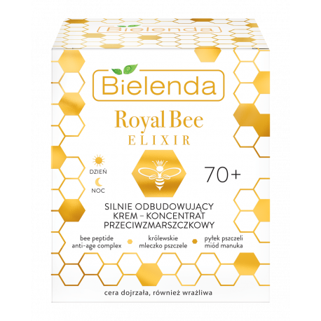 Bielenda Royal Bee Elixir - strongly restorative cream - anti-wrinkle concentrate 70+ DAY/ NIGHT, volume 50 ml