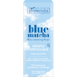 Bielenda BLUE MATCHA blue correcting drops – krople korygujące, zwężające pory DZIEŃ/ NOC, poj. 30 ml