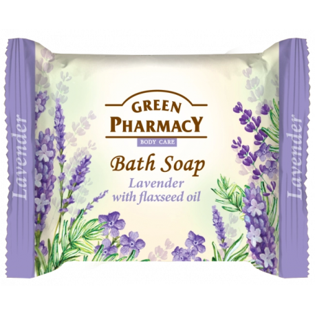 Green Pharmacy Bath Soap - mydło w kostce, lawenda i olej lniany, masa netto: 100 g