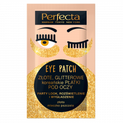 Perfecta Eye Patch - złote, glitterowe koreańskie płatki pod oczy