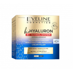 Eveline BioHyaluron 3x Retinol System - silnie nawilżający krem-filler na dzień i na noc, poj. 50 ml