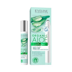 Eveline Organic Aloe + Collagen - nawilżający roll-on modelujący kontur oczu, poj. 15 ml