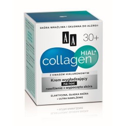 COLLAGEN HIAL+ 30+. Smoothing and regenerating night cream, 50 ml.