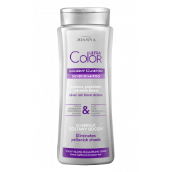 Joanna Ultra Color - silver shampoo to eliminate yellowish tint of hair, capacity 400 ml