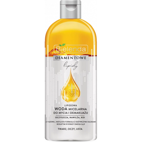 Bielenda Diamond Lipids - lipid micellar water for cleansing and makeup removal, 425 ml capacity