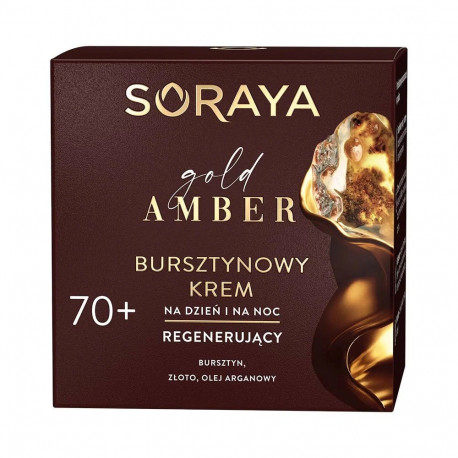 Soraya Gold Amber - bursztynowy krem regenerujący na dzień i na noc 70+, poj. 50 ml