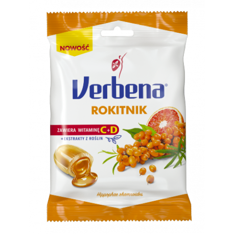 Verbena - herbal candies, sea buckthorn, net weight: 60g