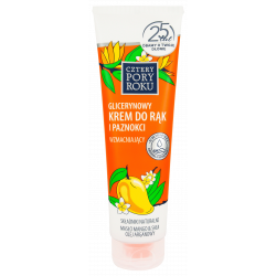 Cztery Pory Roku - glycerin hand and nail cream, strengthening, mango butter and shea butter, 130 ml capacity