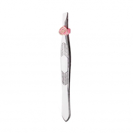 Sansheng - stainless steel eyebrow tweezers with decorative heart-shaped clamp, 1 pc