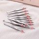 Sansheng - stainless steel eyebrow tweezers with decorative heart-shaped clamp, 1 pc