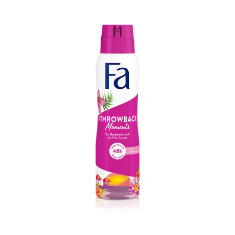 FA Throwback Moment Sunset Love - aerosol body deodorant with tropical fragrance, 48h, 150 ml capacity