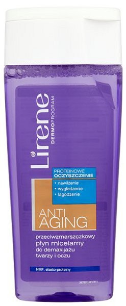 Anti-Aging - anti-wrinkle micellar liquid for face and eye makeup removal, 200 ml capacity.