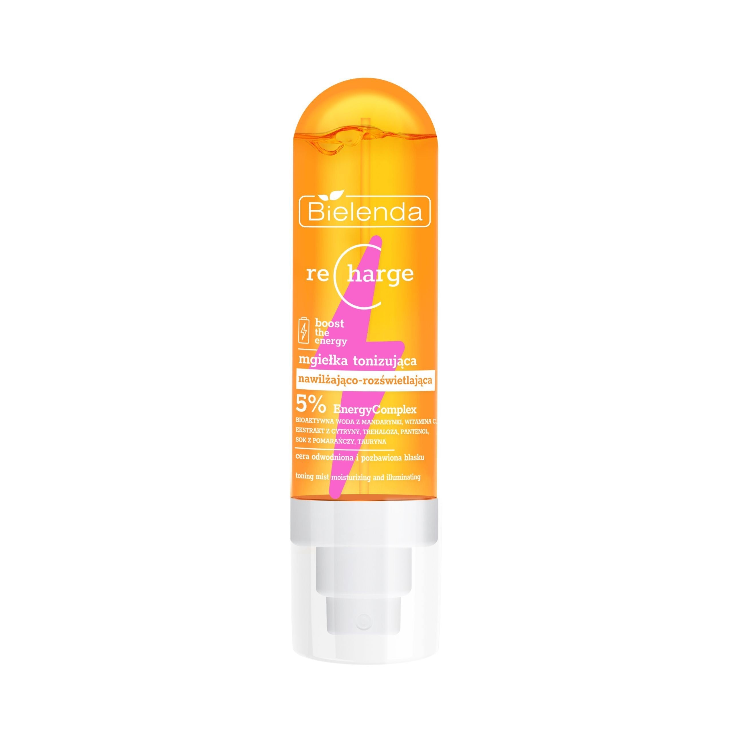 Bielenda RECHARGE boost the energy - moisturizing and illuminating toning mist, volume 100 ml